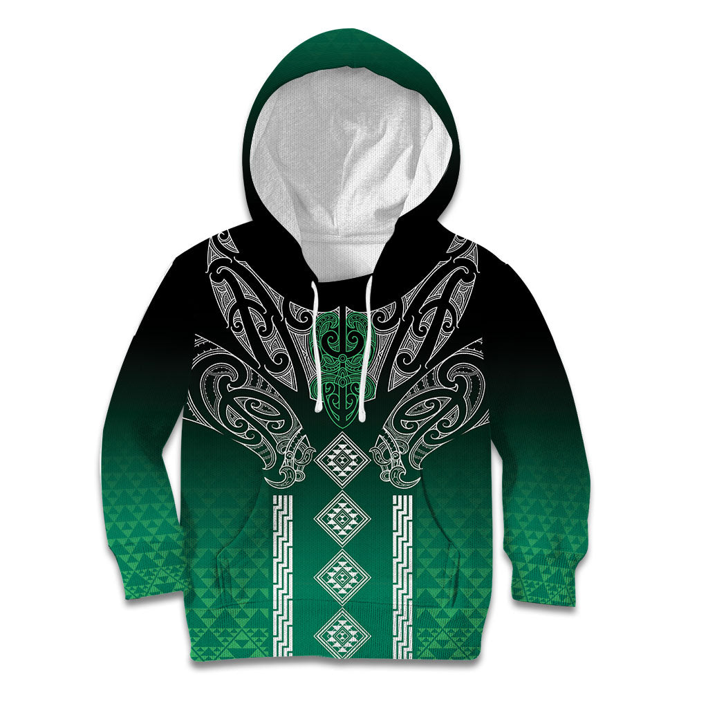 Aotearoa Maori Iwi Heritage Kid Hoodie Ngai Tahu Pounamu Green LT7 Hoodie Jade Green - Polynesian Pride