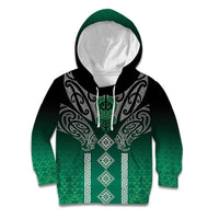 Aotearoa Maori Iwi Heritage Kid Hoodie Ngai Tahu Pounamu Green LT7 Hoodie Jade Green - Polynesian Pride