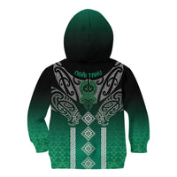 Aotearoa Maori Iwi Heritage Kid Hoodie Ngai Tahu Pounamu Green LT7 - Polynesian Pride
