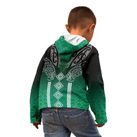 Aotearoa Maori Iwi Heritage Kid Hoodie Ngai Tahu Pounamu Green LT7 - Polynesian Pride