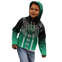 Aotearoa Maori Iwi Heritage Kid Hoodie Ngai Tahu Pounamu Green LT7 - Polynesian Pride