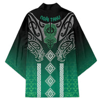 Aotearoa Maori Iwi Heritage Kimono Ngai Tahu Pounamu Green LT7 - Polynesian Pride