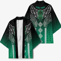 Aotearoa Maori Iwi Heritage Kimono Ngai Tahu Pounamu Green LT7 - Polynesian Pride