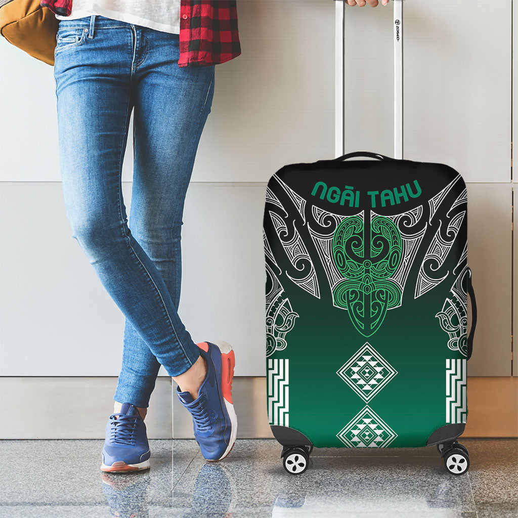 Aotearoa Maori Iwi Heritage Luggage Cover Ngai Tahu Pounamu Green LT7 - Polynesian Pride