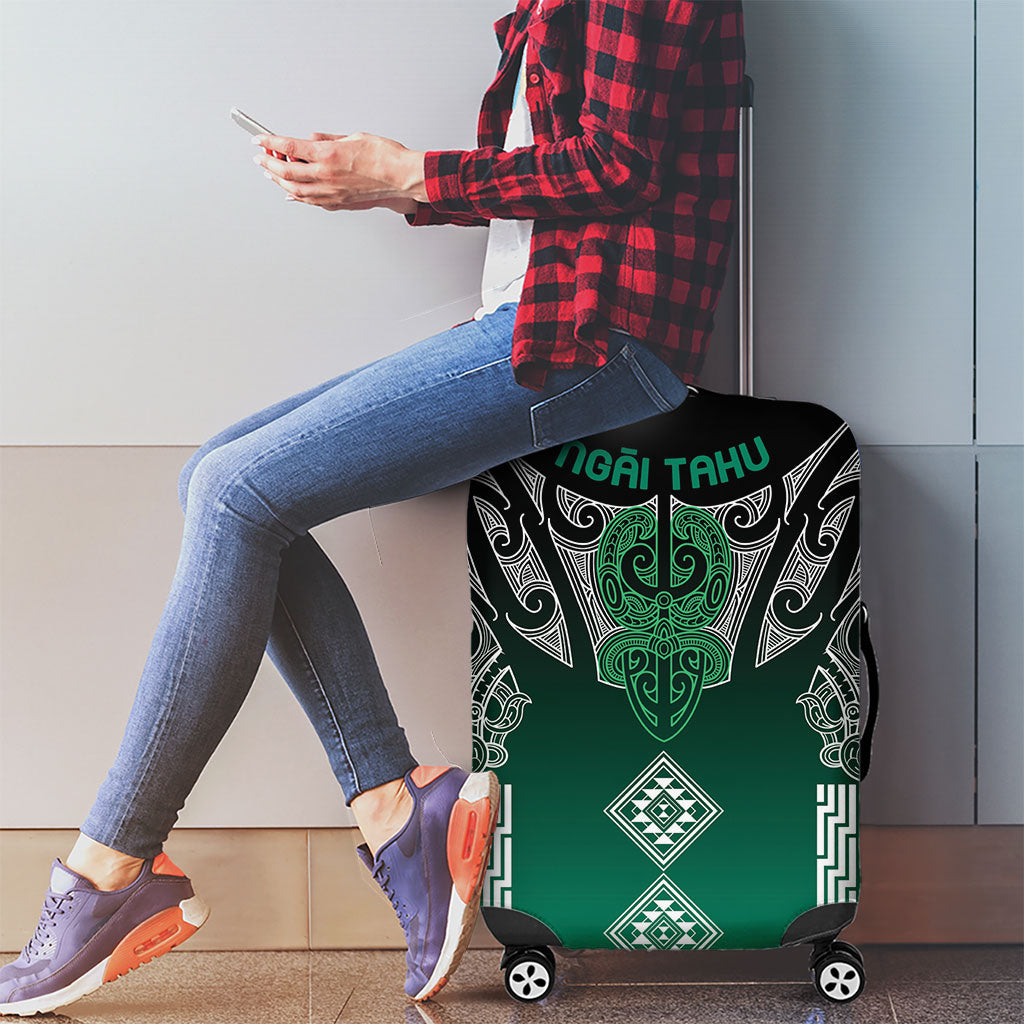 Aotearoa Maori Iwi Heritage Luggage Cover Ngai Tahu Pounamu Green LT7 - Polynesian Pride