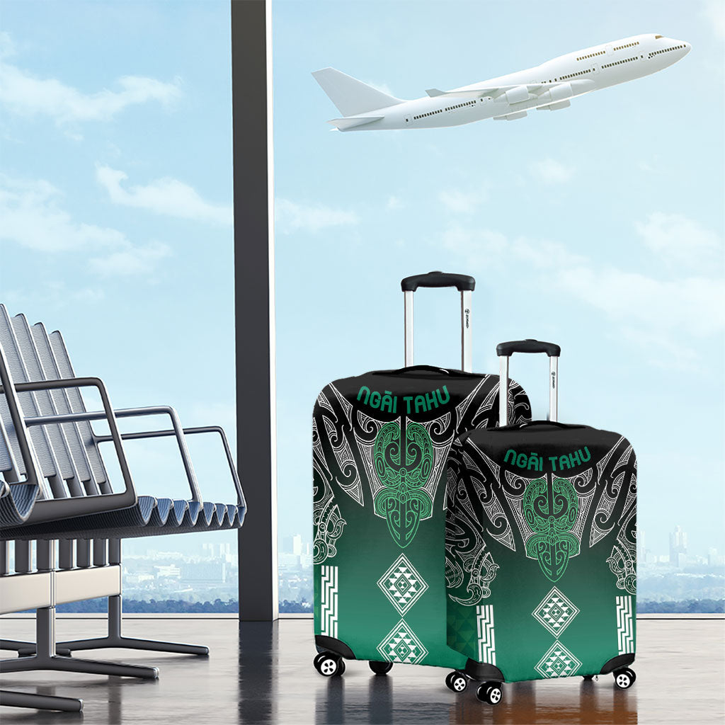 Aotearoa Maori Iwi Heritage Luggage Cover Ngai Tahu Pounamu Green LT7 - Polynesian Pride