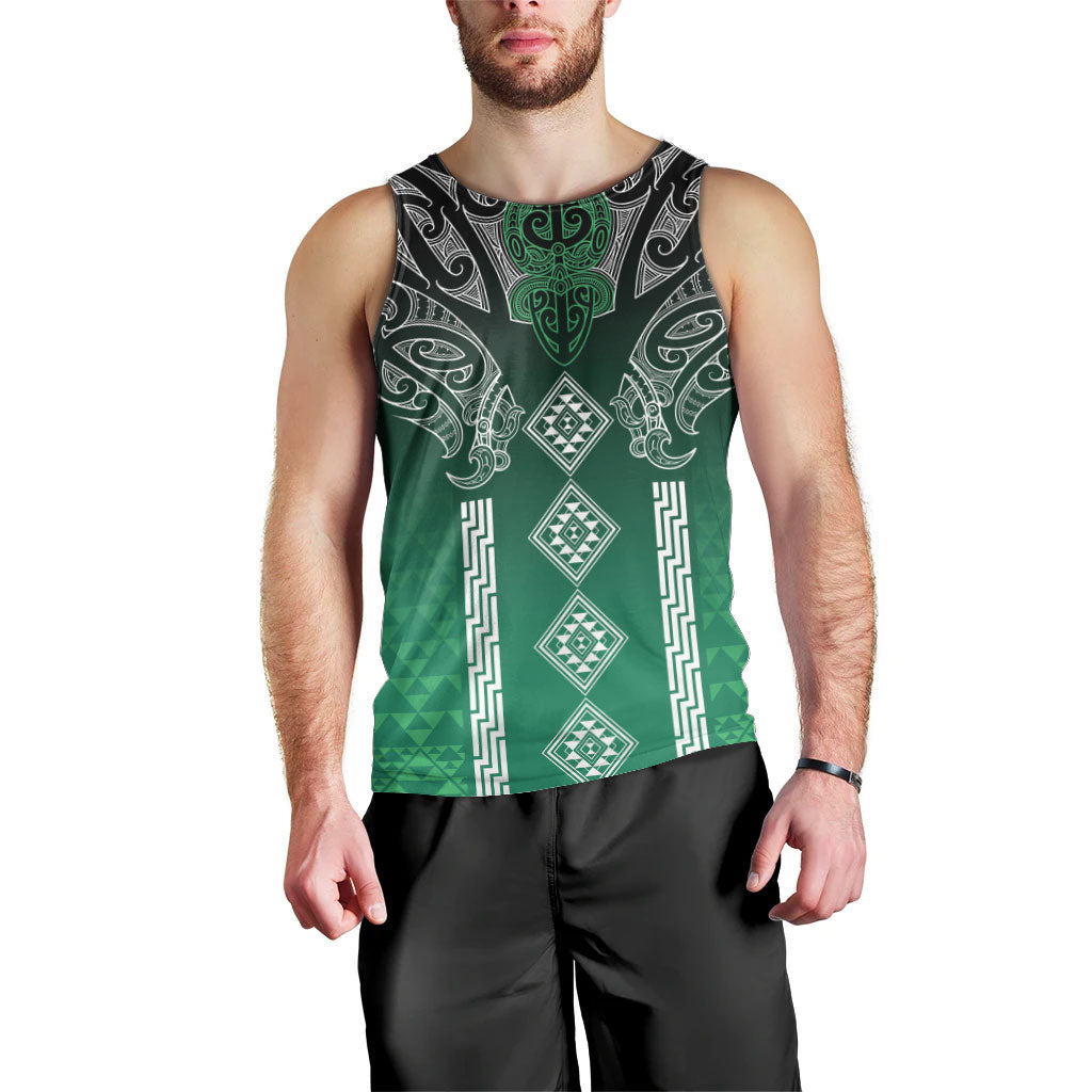 Aotearoa Maori Iwi Heritage Men Tank Top Ngai Tahu Pounamu Green LT7 - Polynesian Pride