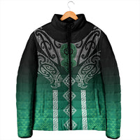 Aotearoa Maori Iwi Heritage Padded Jacket Ngai Tahu Pounamu Green LT7 - Polynesian Pride
