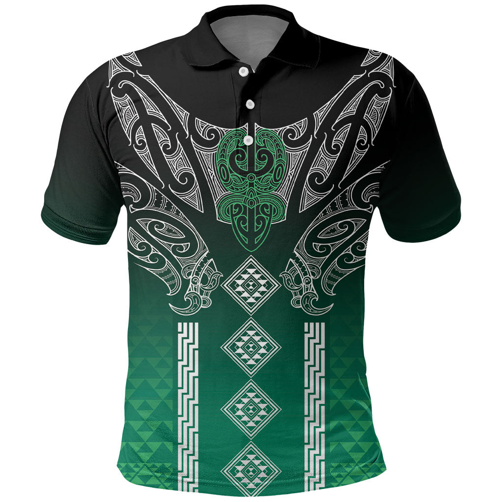 Aotearoa Maori Iwi Heritage Polo Shirt Ngai Tahu Pounamu Green LT7 Jade Green - Polynesian Pride