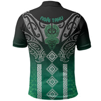 Aotearoa Maori Iwi Heritage Polo Shirt Ngai Tahu Pounamu Green LT7 - Polynesian Pride