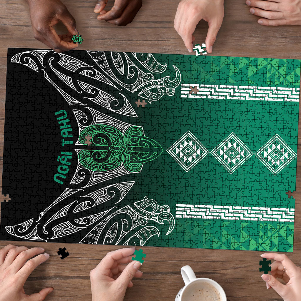 Aotearoa Maori Iwi Heritage Puzzle Ngai Tahu Pounamu Green LT7 - Polynesian Pride