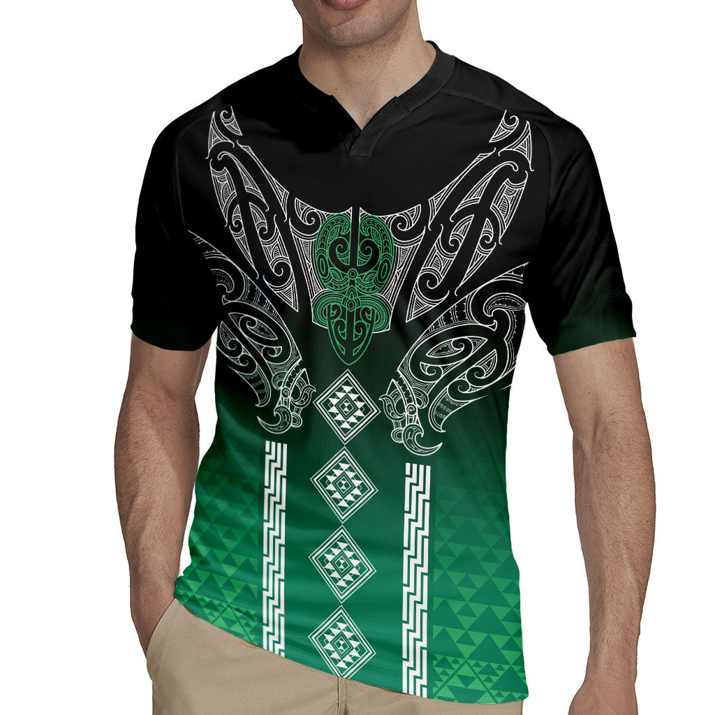 Aotearoa Maori Iwi Heritage Rugby Jersey Ngai Tahu Pounamu Green LT7 - Polynesian Pride
