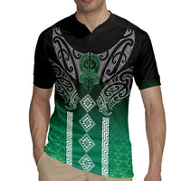 Aotearoa Maori Iwi Heritage Rugby Jersey Ngai Tahu Pounamu Green LT7 - Polynesian Pride
