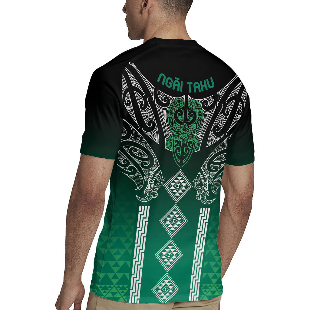 Aotearoa Maori Iwi Heritage Rugby Jersey Ngai Tahu Pounamu Green LT7 - Polynesian Pride
