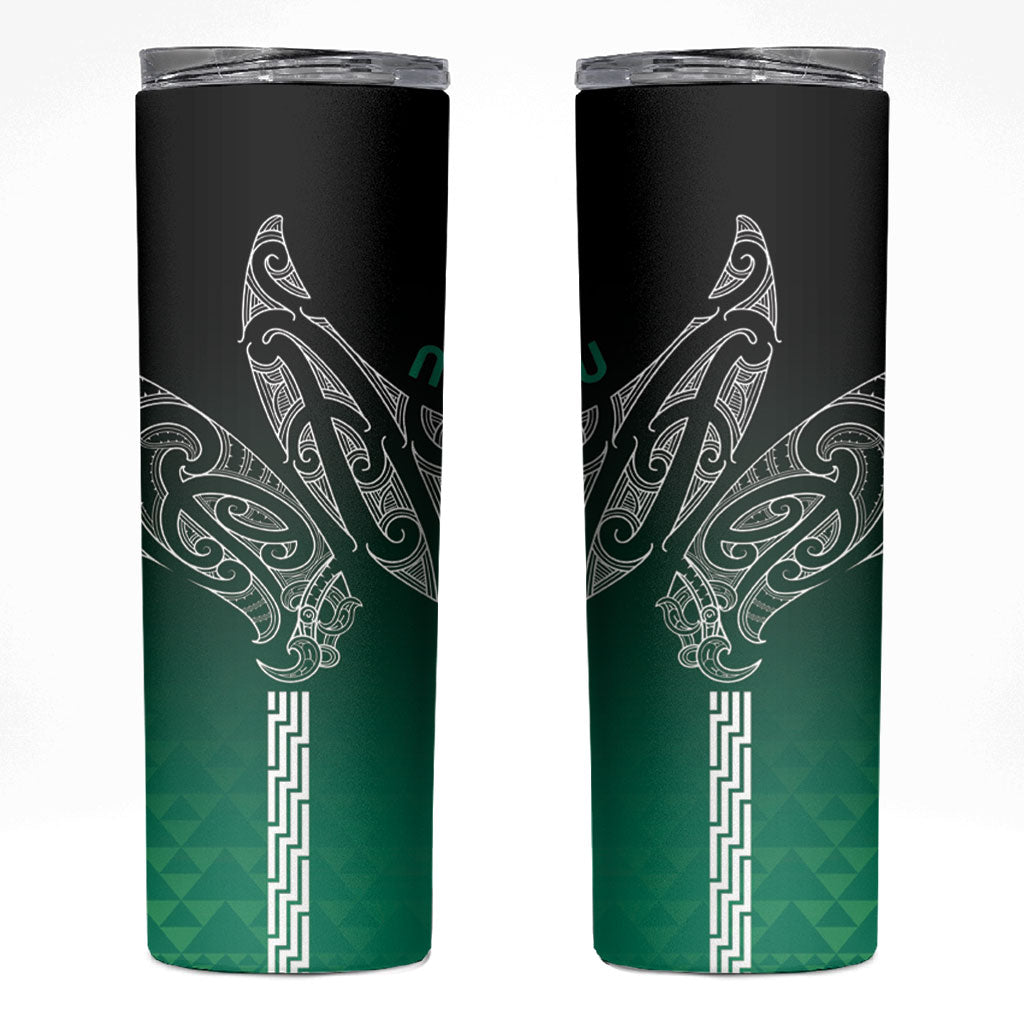 Aotearoa Maori Iwi Heritage Skinny Tumbler Ngai Tahu Pounamu Green LT7 Jade Green - Polynesian Pride
