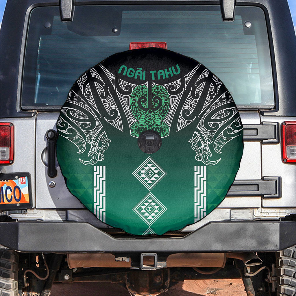 Aotearoa Maori Iwi Heritage Spare Tire Cover Ngai Tahu Pounamu Green LT7 Jade Green - Polynesian Pride