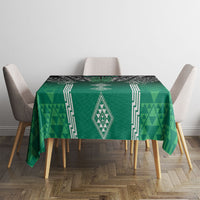 Aotearoa Maori Iwi Heritage Tablecloth Ngai Tahu Pounamu Green LT7 - Polynesian Pride