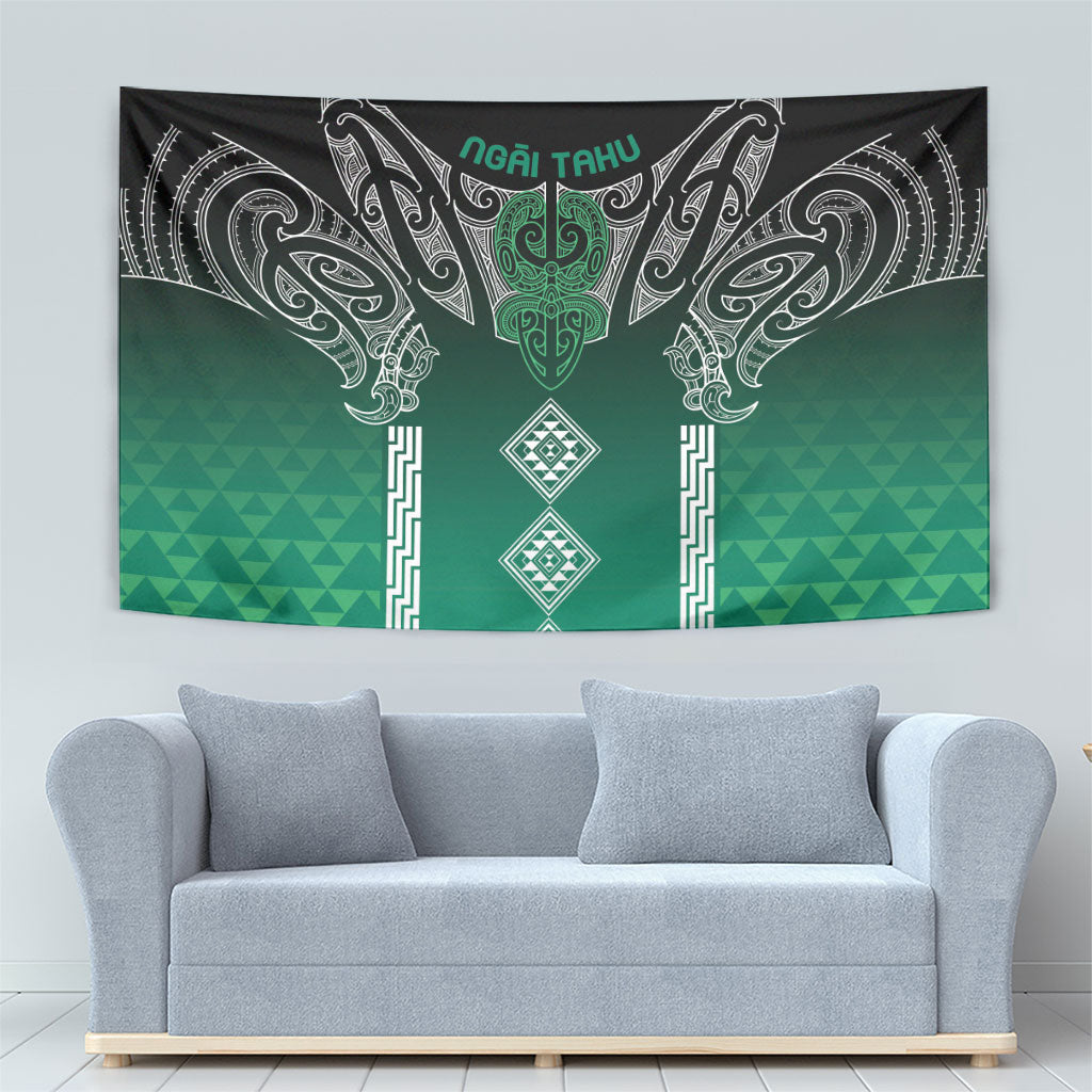 Aotearoa Maori Iwi Heritage Tapestry Ngai Tahu Pounamu Green LT7 - Polynesian Pride