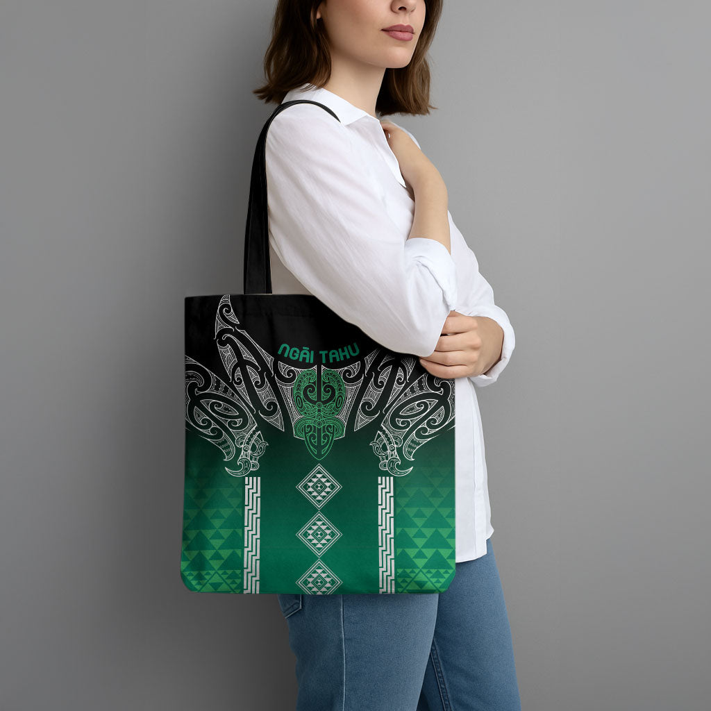 Aotearoa Maori Iwi Heritage Tote Bag Ngai Tahu Pounamu Green LT7 - Polynesian Pride