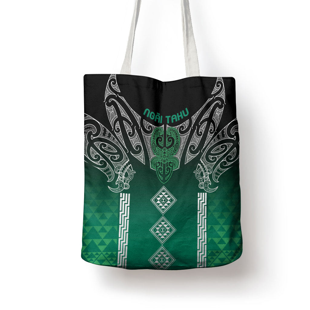 Aotearoa Maori Iwi Heritage Tote Bag Ngai Tahu Pounamu Green LT7 - Polynesian Pride