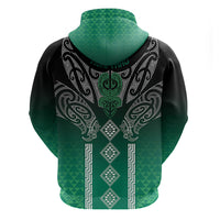 Aotearoa Maori Iwi Heritage Zip Hoodie Ngai Tahu Pounamu Green LT7 - Polynesian Pride