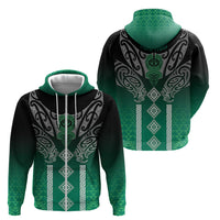 Aotearoa Maori Iwi Heritage Zip Hoodie Ngai Tahu Pounamu Green LT7 - Polynesian Pride