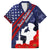 Pearl Harbor Remembrance Day Family Matching Long Sleeve Bodycon Dress and Hawaiian Shirt Poppy Mix Style LT7 Dad's Shirt - Short Sleeve Navy Blue - Polynesian Pride