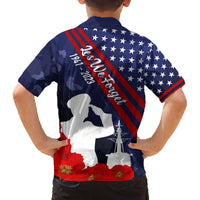 Pearl Harbor Remembrance Day Family Matching Off Shoulder Long Sleeve Dress and Hawaiian Shirt Poppy Mix Style LT7 - Polynesian Pride