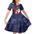 Pearl Harbor Remembrance Day Family Matching Off Shoulder Long Sleeve Dress and Hawaiian Shirt Poppy Mix Style LT7 Daughter's Dress Navy Blue - Polynesian Pride