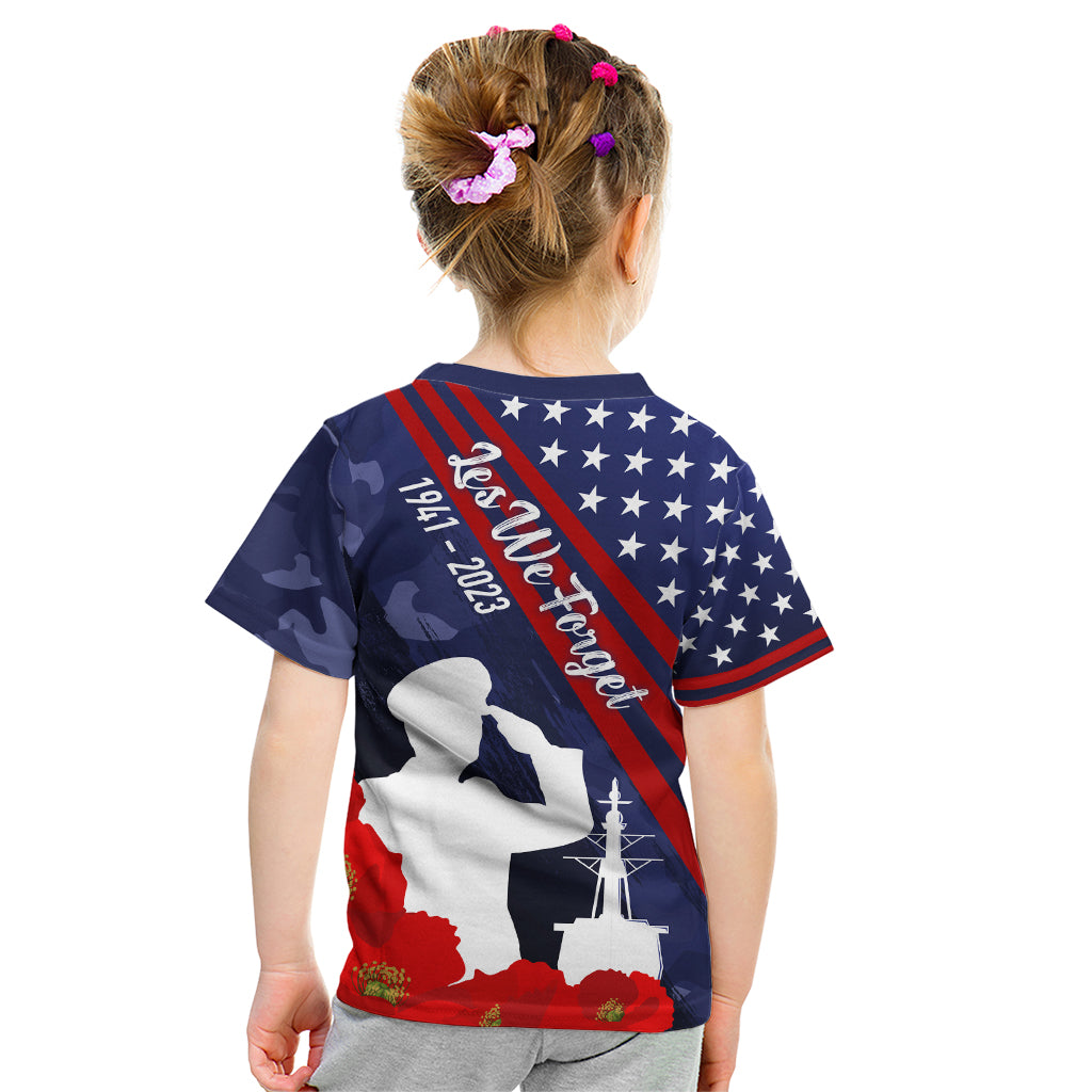 Pearl Harbor Remembrance Day Kid T Shirt Poppy Mix Style LT7 - Polynesian Pride