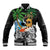 Tropical Christmas Polynesian Baseball Jacket Funny Surfing Pineapple