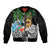 Tropical Christmas Polynesian Bomber Jacket Funny Surfing Pineapple