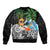 Tropical Christmas Polynesian Bomber Jacket Funny Surfing Pineapple