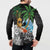 Tropical Christmas Polynesian Button Sweatshirt Funny Surfing Pineapple