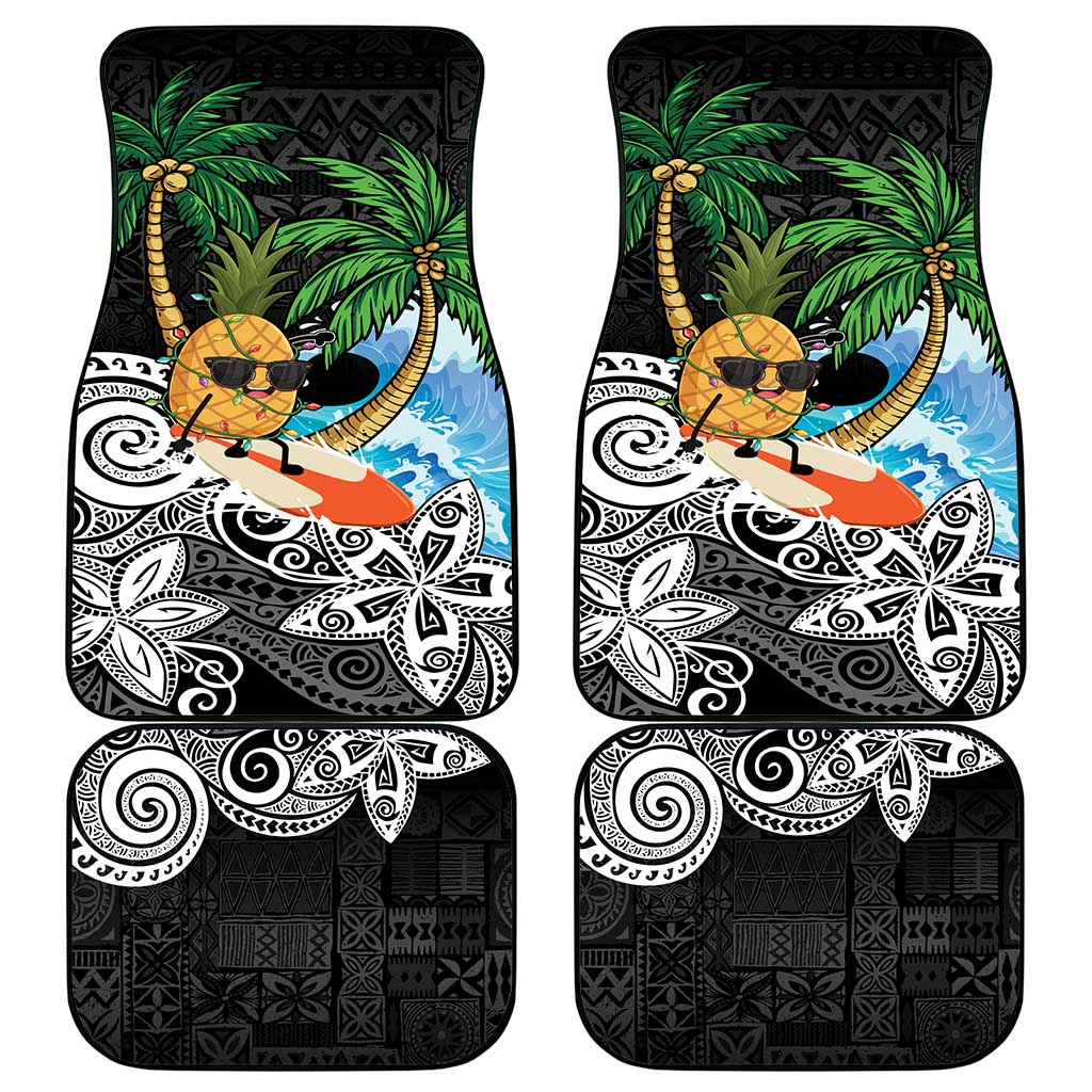 Tropical Christmas Polynesian Car Mats Funny Surfing Pineapple LT7 - Polynesian Pride