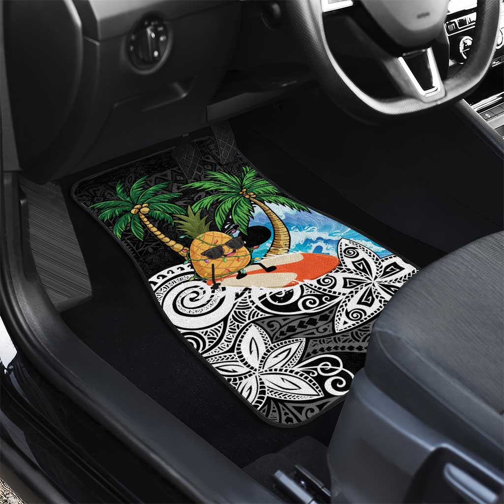 Tropical Christmas Polynesian Car Mats Funny Surfing Pineapple LT7 - Polynesian Pride