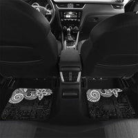 Tropical Christmas Polynesian Car Mats Funny Surfing Pineapple LT7 Set 2pcs - Back Black - Polynesian Pride