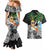 Tropical Christmas Polynesian Couples Matching Mermaid Dress and Hawaiian Shirt Funny Surfing Pineapple