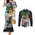 Tropical Christmas Polynesian Couples Matching Mermaid Dress and Long Sleeve Button Shirt Funny Surfing Pineapple