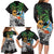 Tropical Christmas Polynesian Family Matching Long Sleeve Bodycon Dress and Hawaiian Shirt Funny Surfing Pineapple