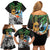 Tropical Christmas Polynesian Family Matching Off Shoulder Short Dress and Hawaiian Shirt Funny Surfing Pineapple