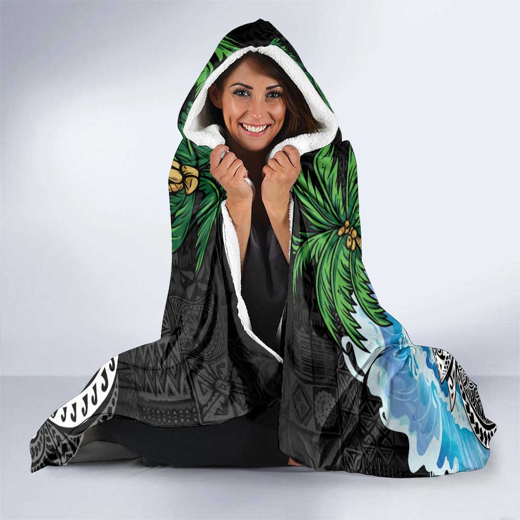Tropical Christmas Polynesian Hooded Blanket Funny Surfing Pineapple LT7 - Polynesian Pride