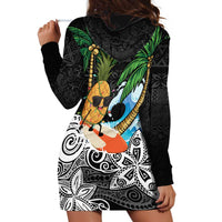 Tropical Christmas Polynesian Hoodie Dress Funny Surfing Pineapple LT7 - Polynesian Pride