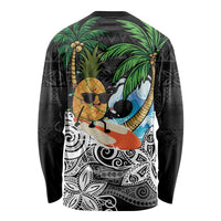 Tropical Christmas Polynesian Long Sleeve Shirt Funny Surfing Pineapple