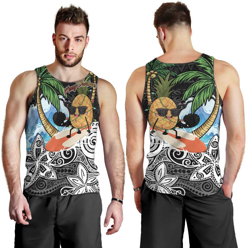 Tropical Christmas Polynesian Men Tank Top Funny Surfing Pineapple LT7 - Polynesian Pride