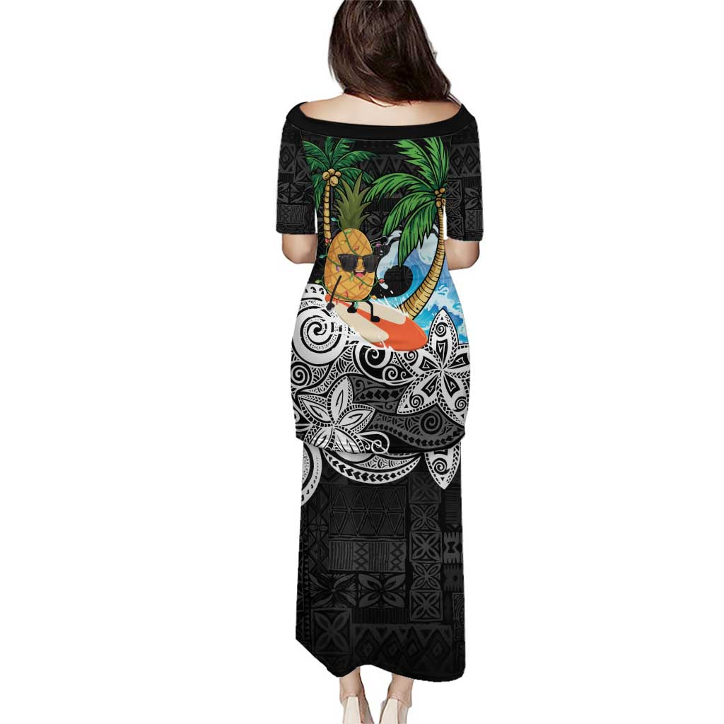 Tropical Christmas Polynesian Puletasi Funny Surfing Pineapple LT7 - Polynesian Pride
