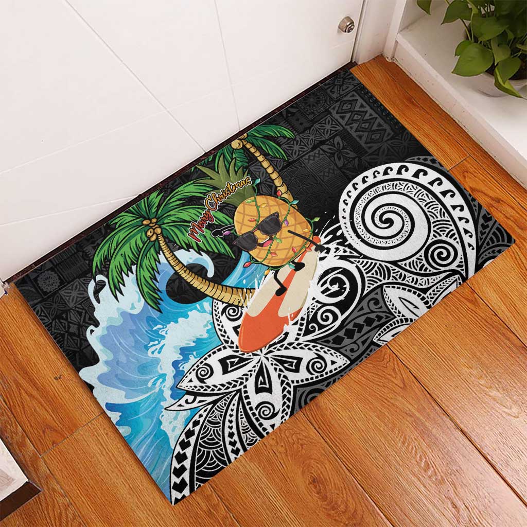 Tropical Christmas Polynesian Rubber Doormat Funny Surfing Pineapple LT7 - Polynesian Pride