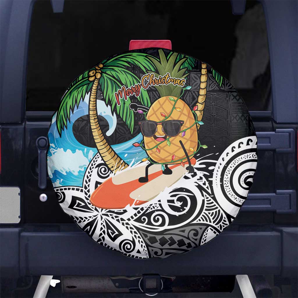 Tropical Christmas Polynesian Spare Tire Cover Funny Surfing Pineapple LT7 - Polynesian Pride