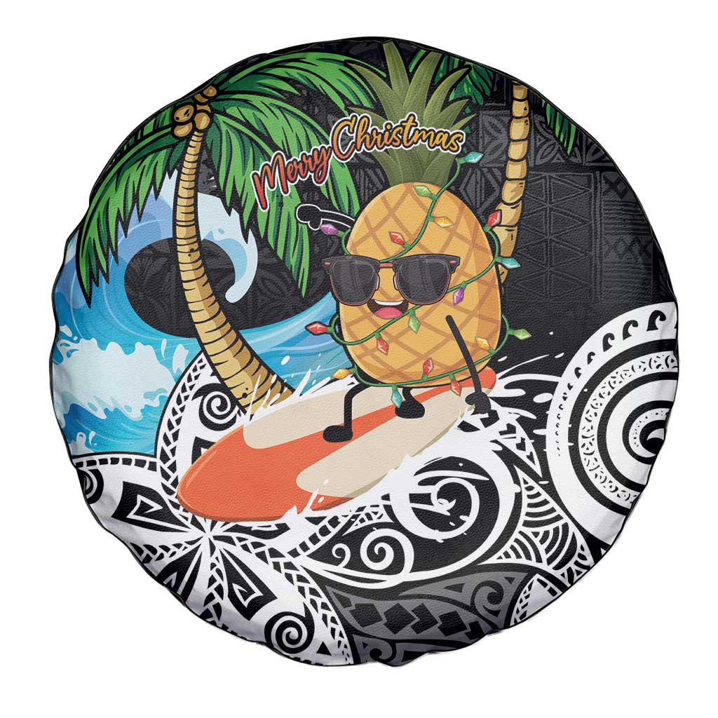 Tropical Christmas Polynesian Spare Tire Cover Funny Surfing Pineapple LT7 - Polynesian Pride