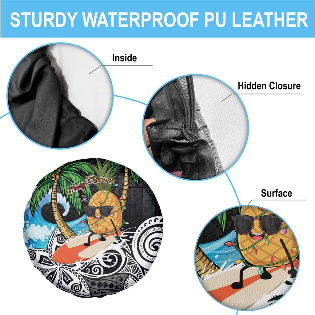 Tropical Christmas Polynesian Spare Tire Cover Funny Surfing Pineapple LT7 - Polynesian Pride